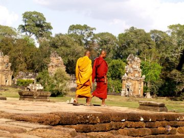 Budhistické zátišie v Angkor Vat, Kambodža
