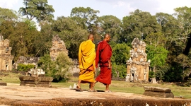 Budhistické zátišie v Angkor Vat, Kambodža
