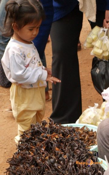 Na miestnom trhu: vyprážané tarantule