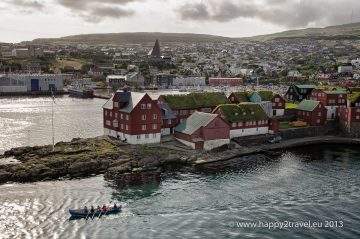 Pohľad na Torshavn, hlavné mesto (dedinu) Ferských ostrovov
