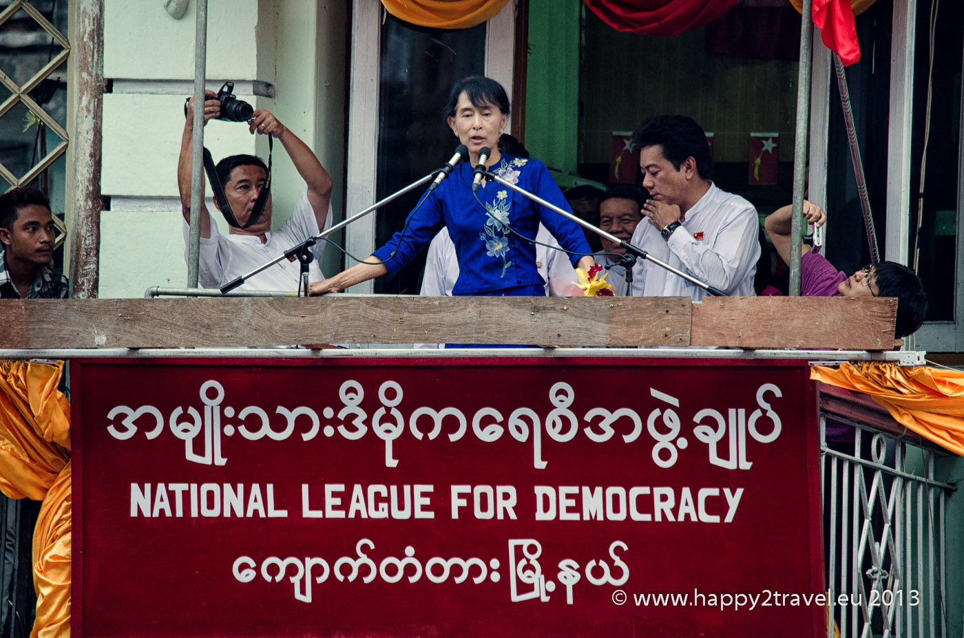 Držiteľka Nobelovej ceny za mier Su-Ťij počas vystúpenia
